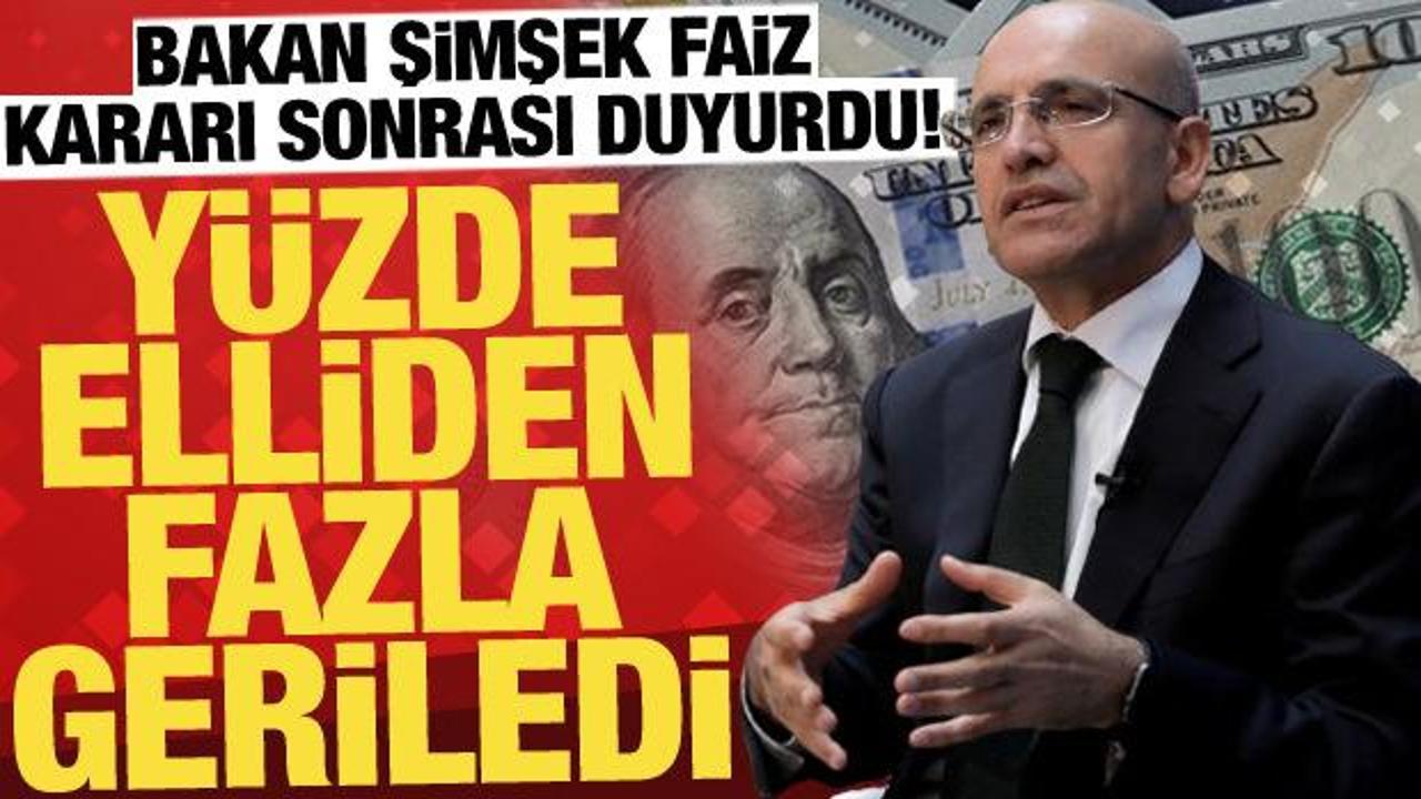 Bakan Şimşek: Türkiye'nin risk primi yüzde elliden fazla geriledi