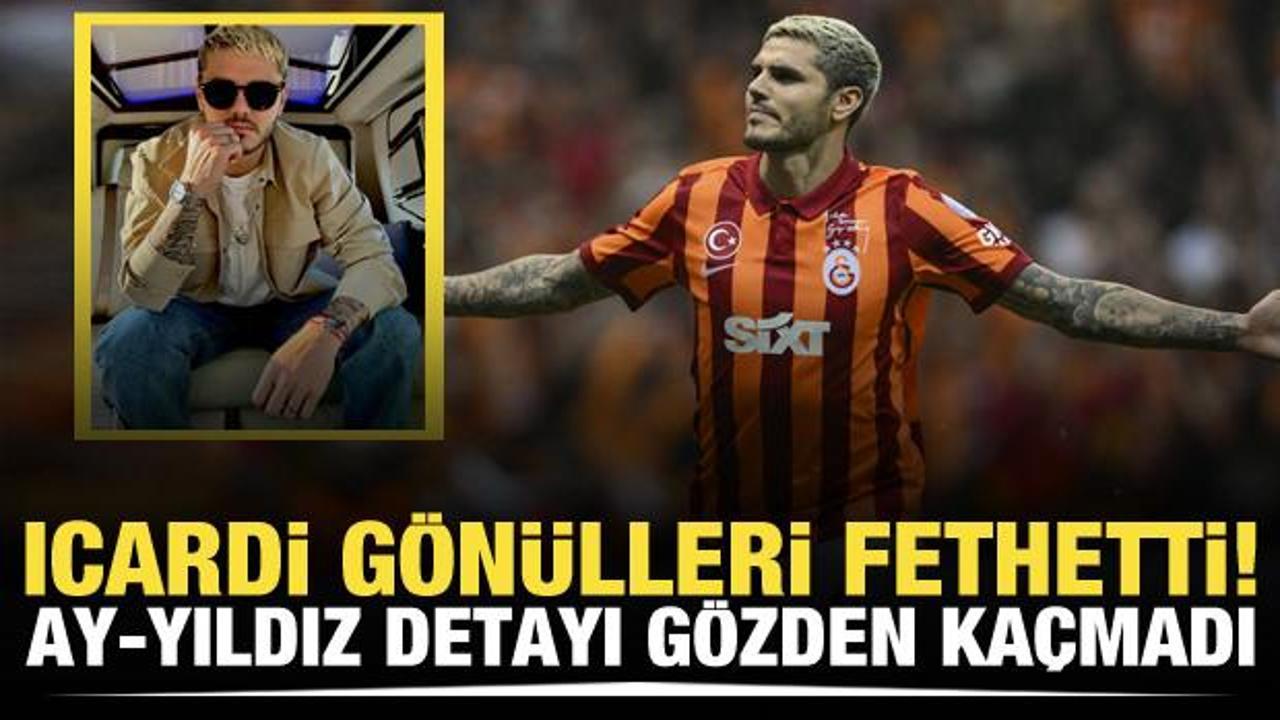 Icardi g&ouml;n&uuml;lleri fethetti! Ay-yıldız detayı g&ouml;zden ka&ccedil;madı