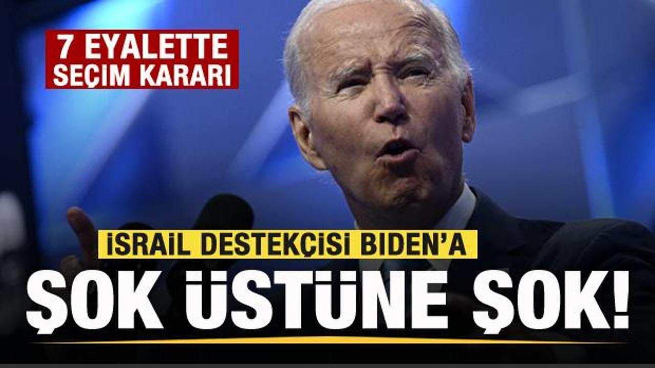 İsrail destekçisi Biden'a bir şok daha! 7 eyalette seçim kararı