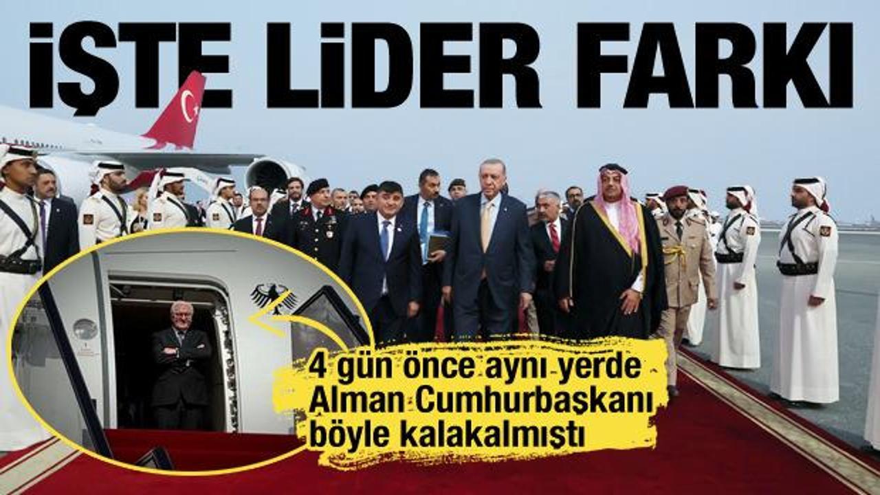 İşte lider farkı: Alman Steinmeier'i karşılayan olmadı,Başkan Erdoğan &ccedil;i&ccedil;eklerle ağırlandı