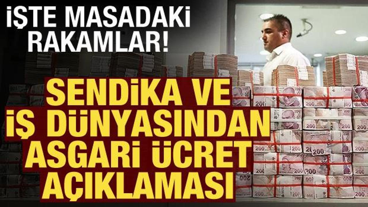 Sendika ve iş dünyasından asgari ücret açıklaması