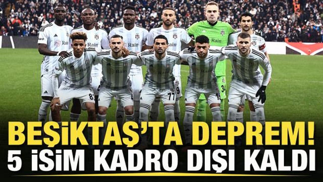 Beşiktaş'ta 5 futbolcu kadro dışı bırakıldı!