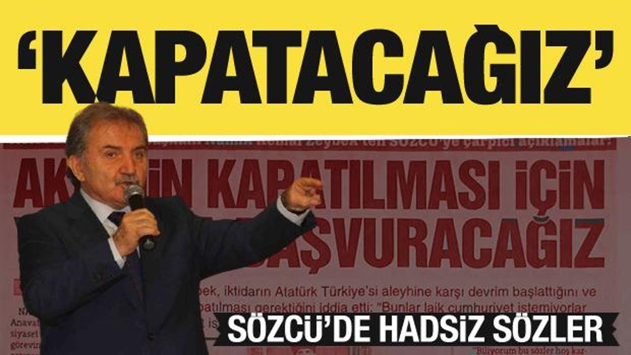 Sözcü’de hadsiz sözler: AK Parti ve Diyanet'i kapatacağız!