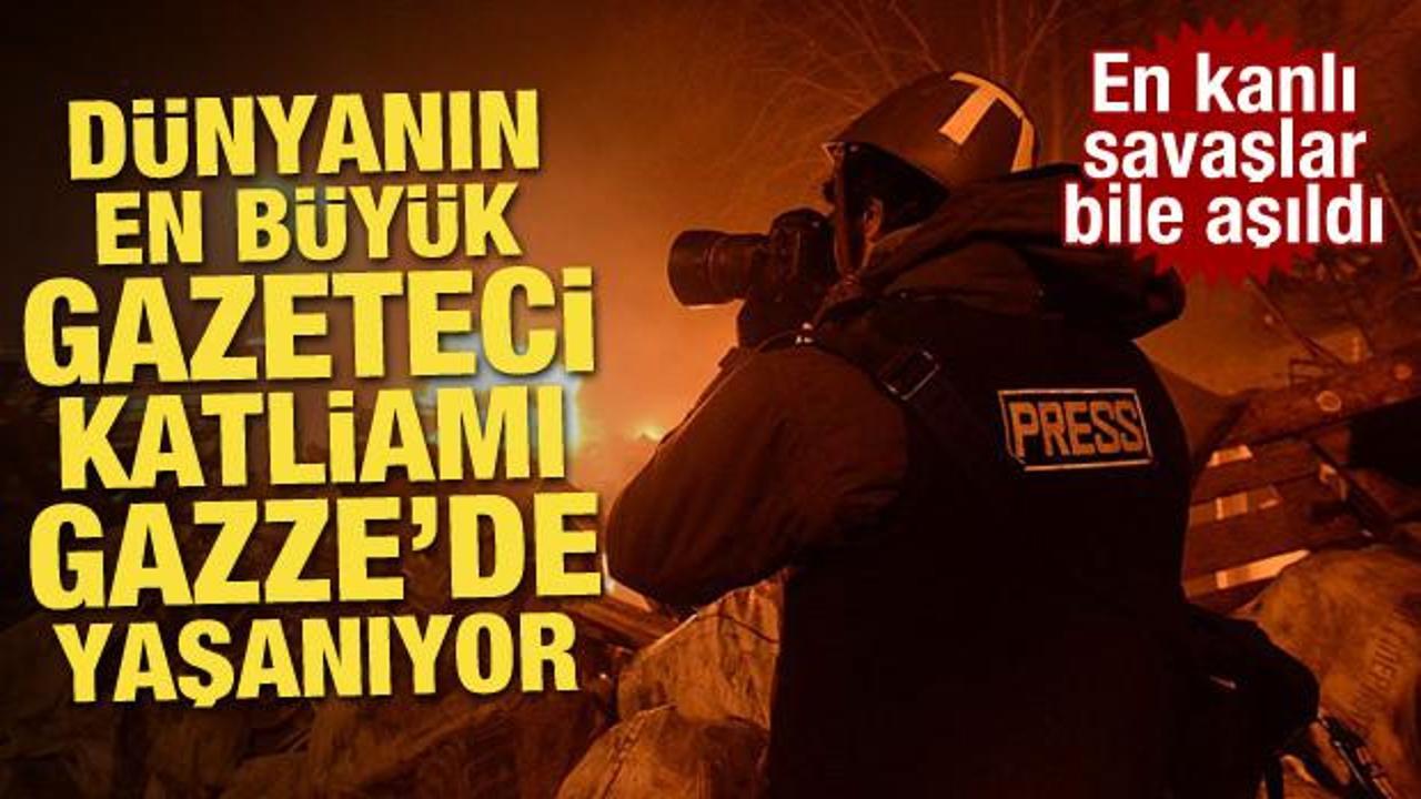 Gazze'de d&uuml;nyanın en b&uuml;y&uuml;k gazeteci katliamı yaşanıyor! En kanlı savaşlar bile aşıldı