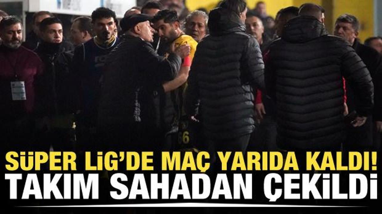 S&uuml;per Lig'de tarihe ge&ccedil;en ma&ccedil;! Takım sahadan &ccedil;ekildi
