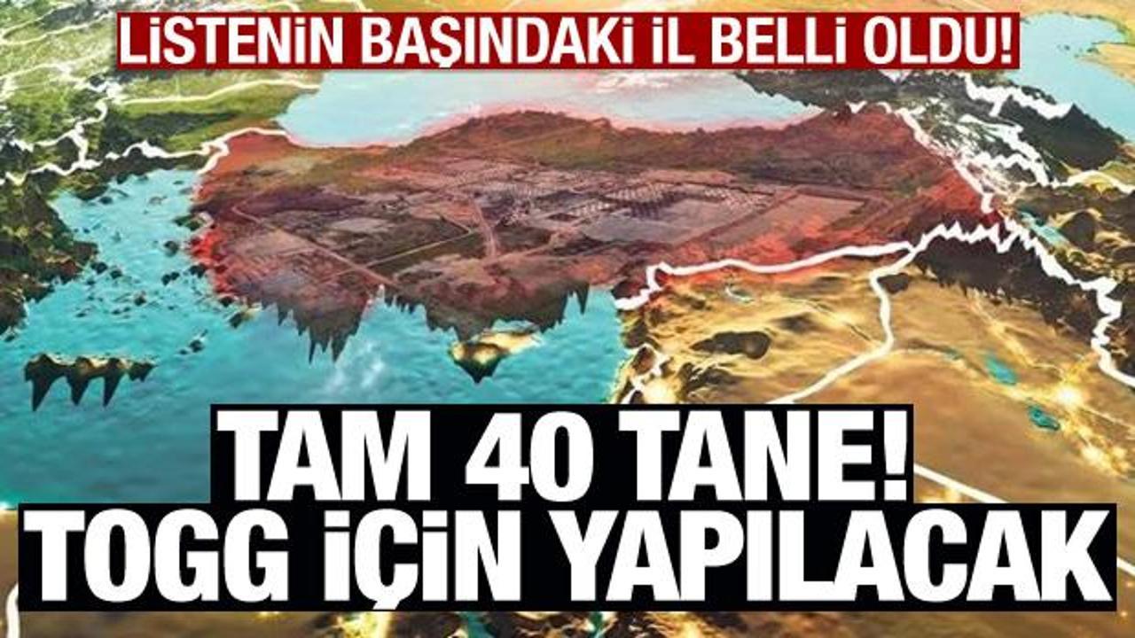 Togg için inşa edilecek! Tam 40 tane