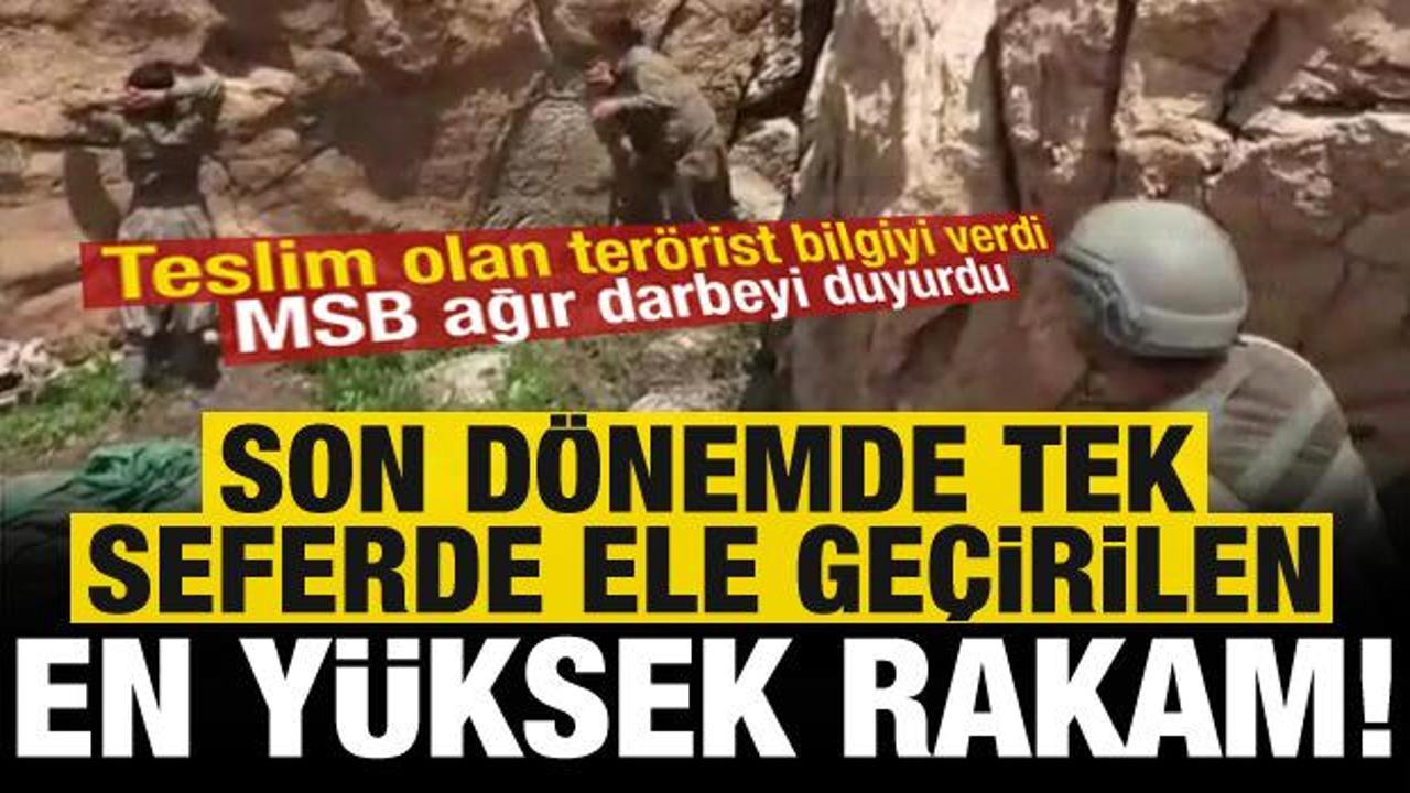 PKK'ya ağır darbe! Son dönemde tek seferde ele geçirilen en yüksek rakam