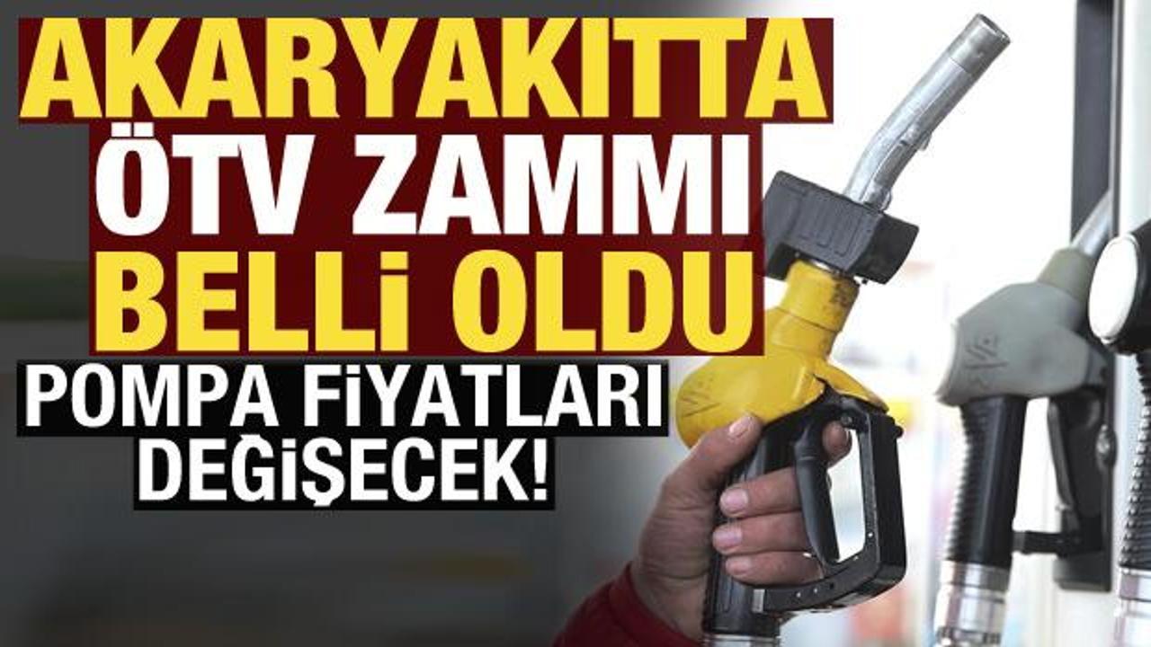 Akaryakıt ve İçkide ÖTV zammı açıklandı