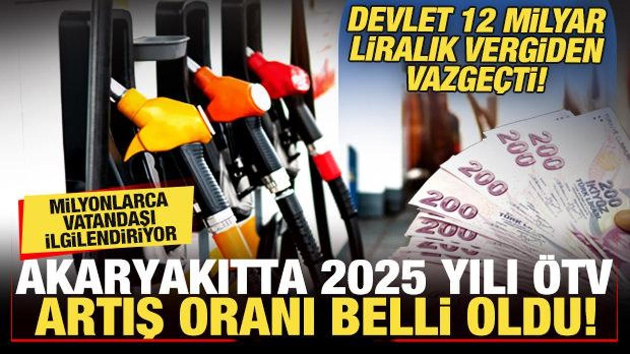 Akaryakıtta &Ouml;TV artış oranı belli oldu! Devlet 12 milyar liralık vergiden vazge&ccedil;ti