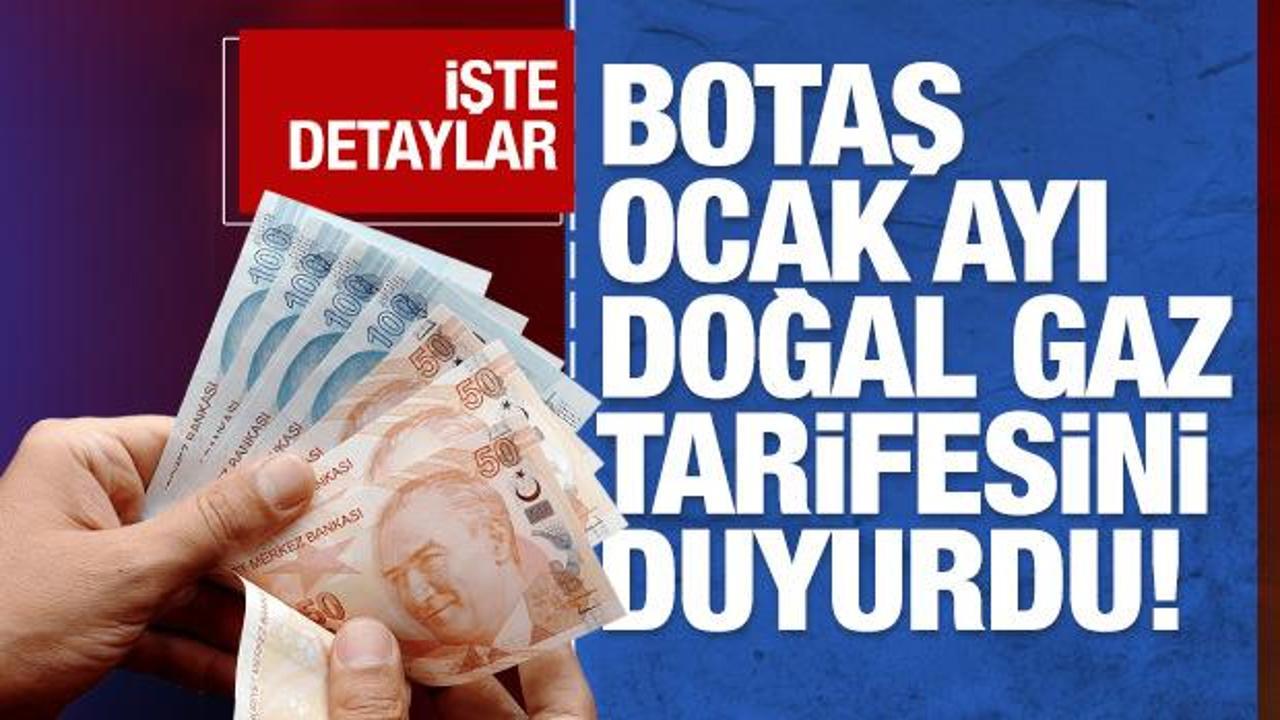 BOTAŞ duyurdu! Doğal gaza ocak ayında zam yok!