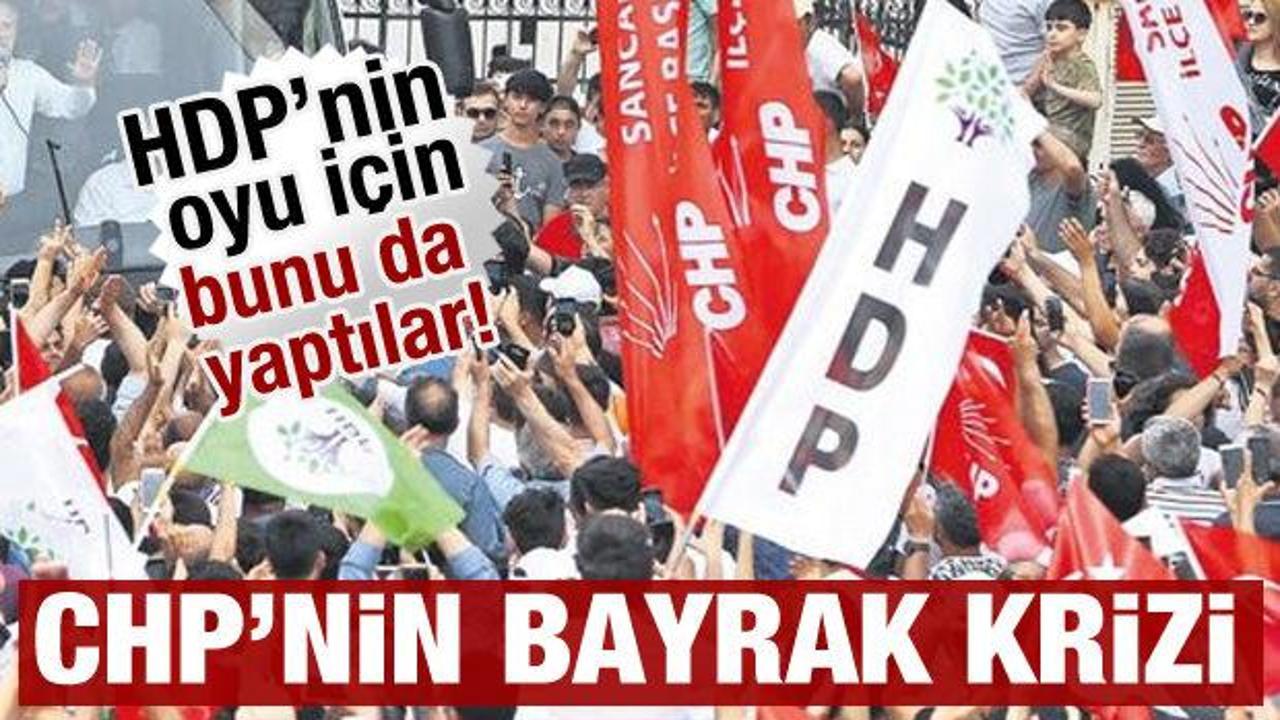 HDP'nin oyu için önce Türk Bayrağı'nı sonra Atatürk'ü kaldırdılar!