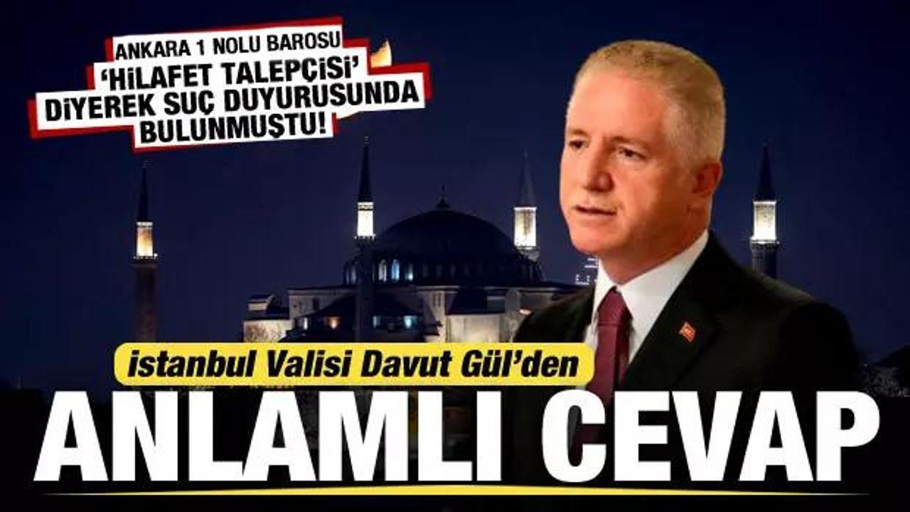 Su&ccedil; duyurusunda bulunmuşlardı! Vali G&uuml;l'den Ankara 1 nolu Barosu'na anlamlı cevap