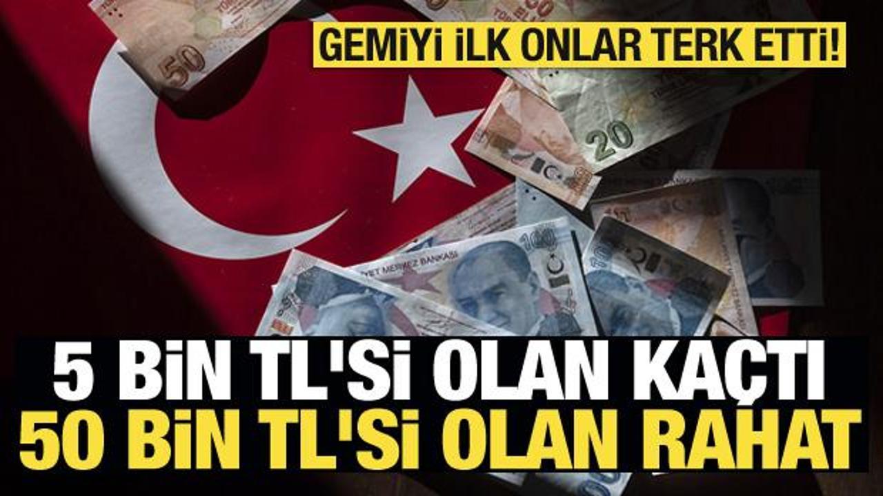 5 bin TL'si olan ka&ccedil;tı, 50 bin TL'si olan sakin! Gemiyi ilk onlar terk etti