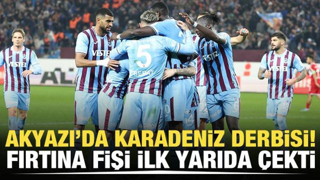 Trabzonspor, fişi ilk yarıda &ccedil;ekti