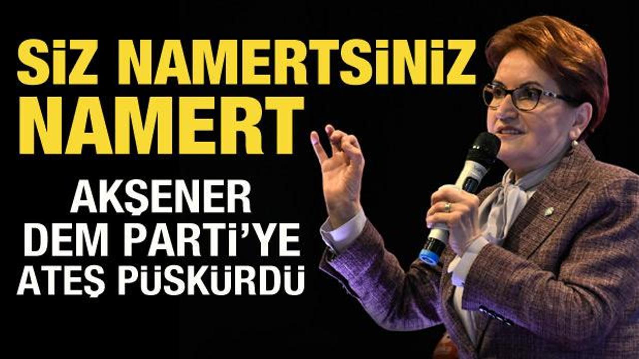 Akşener'den DEM Parti'ye sert tepki: Siz namertsiniz!