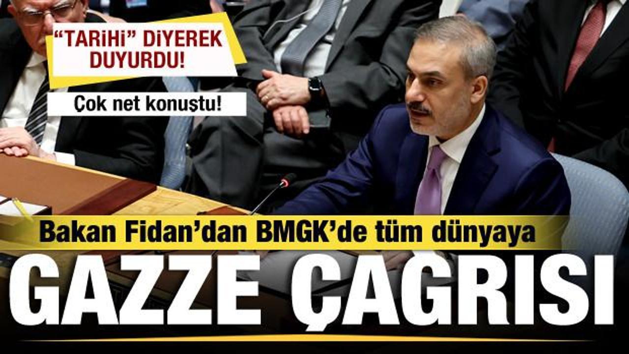 Bakan Fidan'dan BMGK'de tüm dünyaya Gazze çağrısı! Tarihi diyerek duyurdu