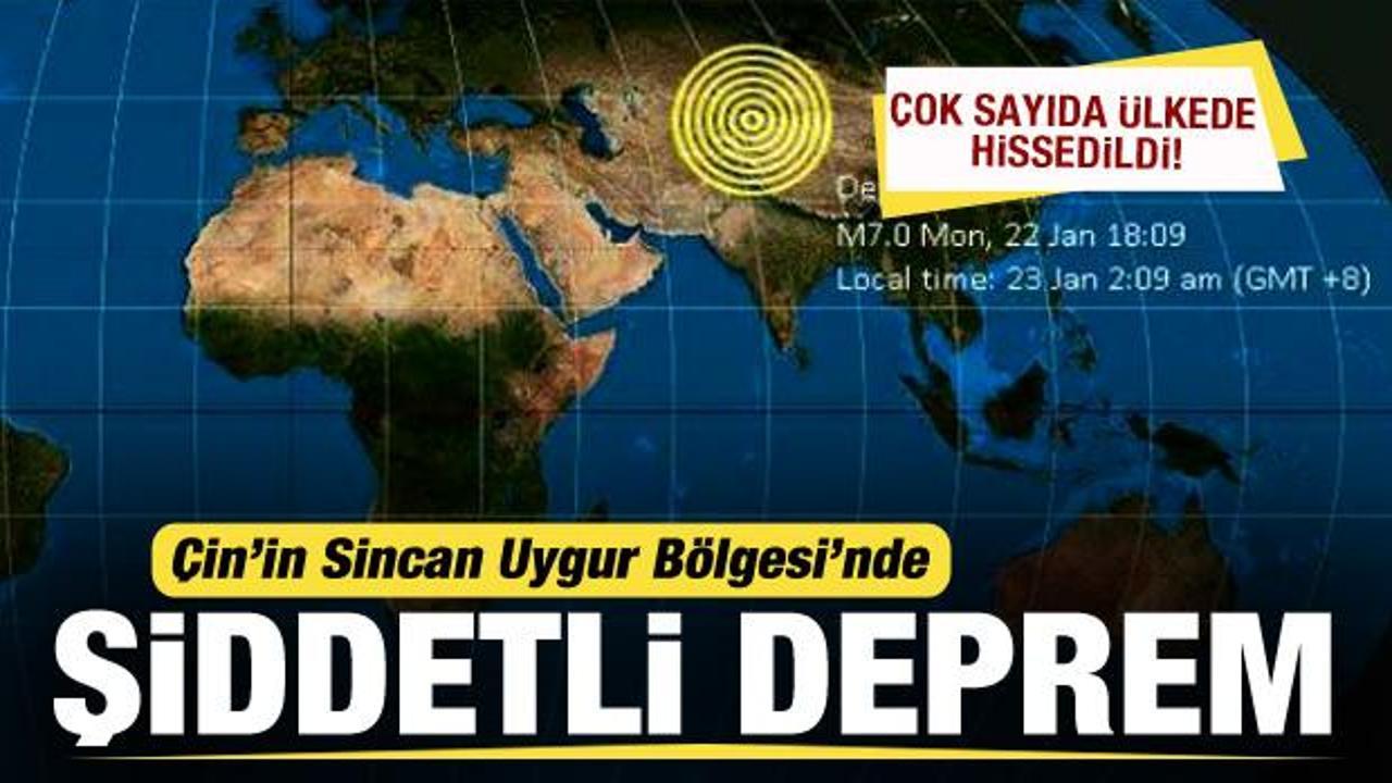 Çin'in Uygur Sincan Bölgesi'nde 7,0 büyüklüğünde şiddetli deprem!