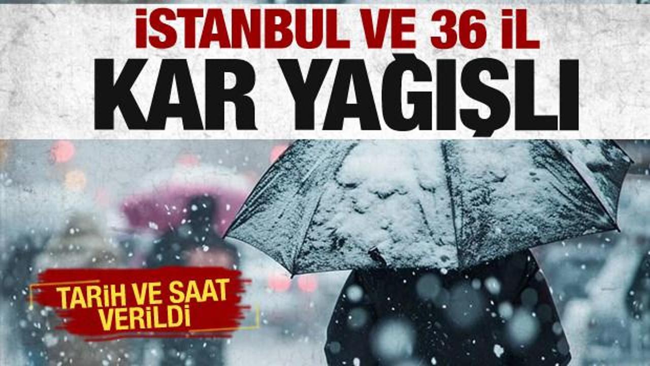 İstanbul ve 36 ile kar yağışı geliyor! MGM tarih ve saat verdi