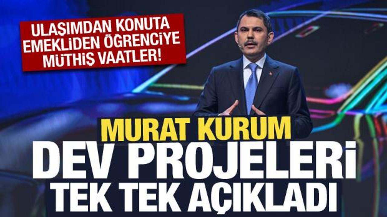 İstanbul'da tarihi gün: Murat Kurum dev projeleri tek tek açıkladı!