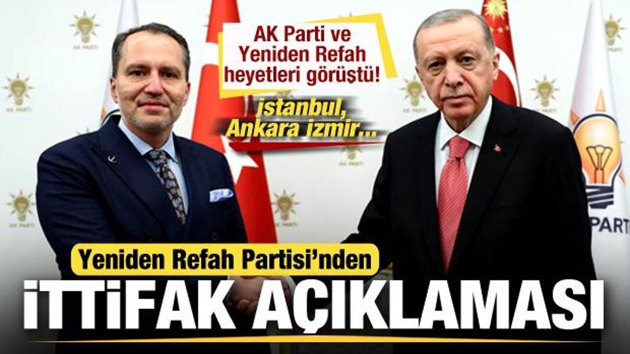 AK Parti ve Yeniden Refah heyetleri görüştü! Yeniden Refah'tan ittifak açıklaması!