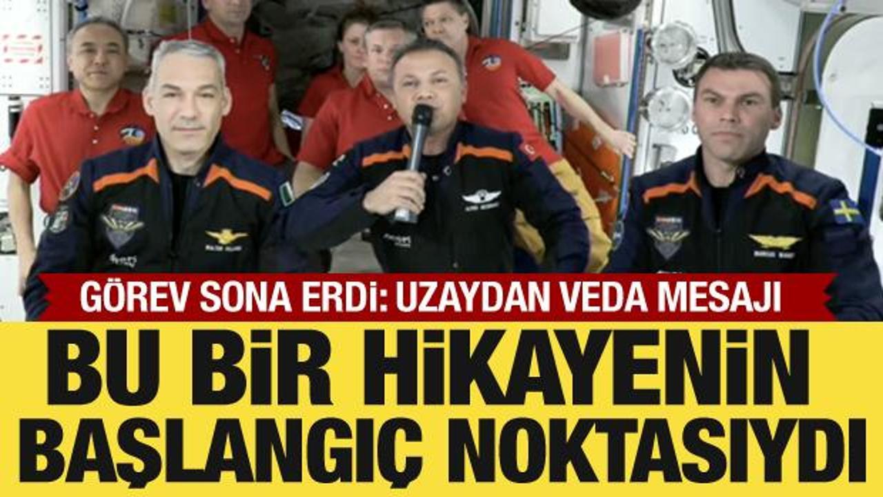 Alper Gezeravcı'nın uzay görevi sona erdi