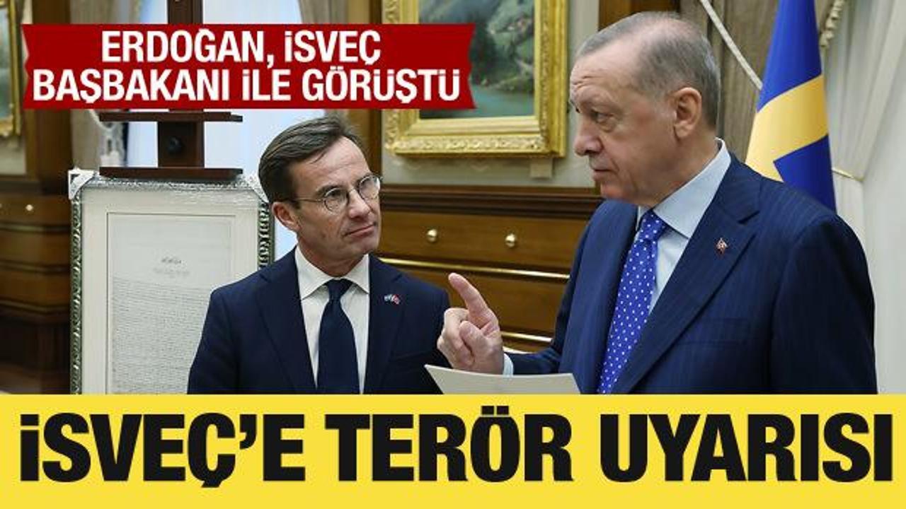 Cumhurbaşkanı Erdoğan, İsve&ccedil; Başbakanı ile g&ouml;r&uuml;şt&uuml;