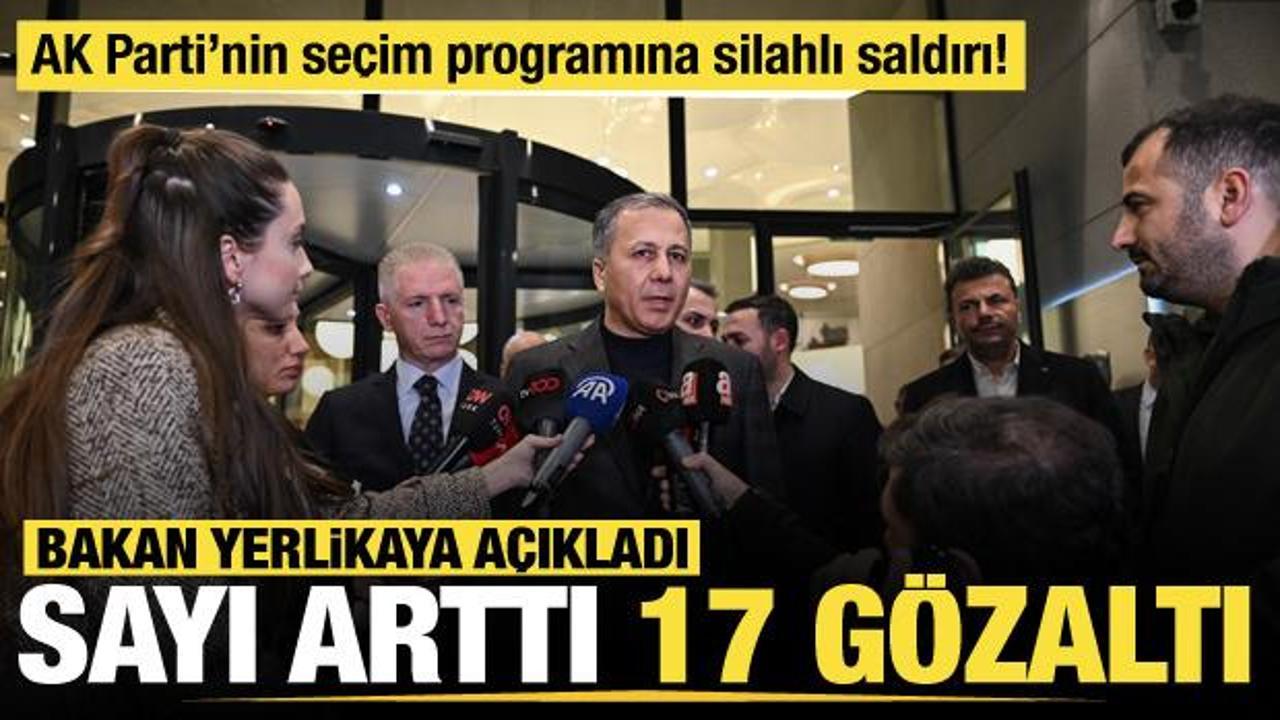 Bakan Yerlikaya açıkladı: AK Parti programına yapılan saldırıya ilişkin yeni gelişme