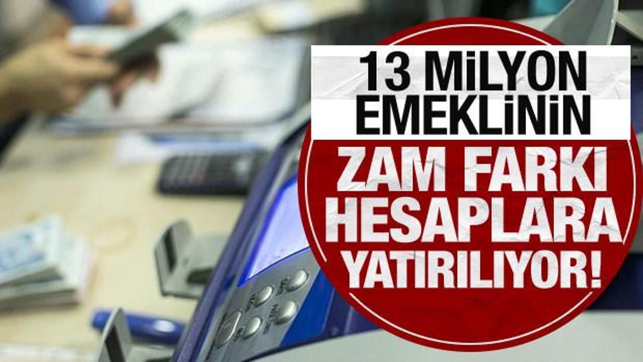SSK ve Bağ-Kur emeklilerinin zam farkı hesaplarına yatırılıyor