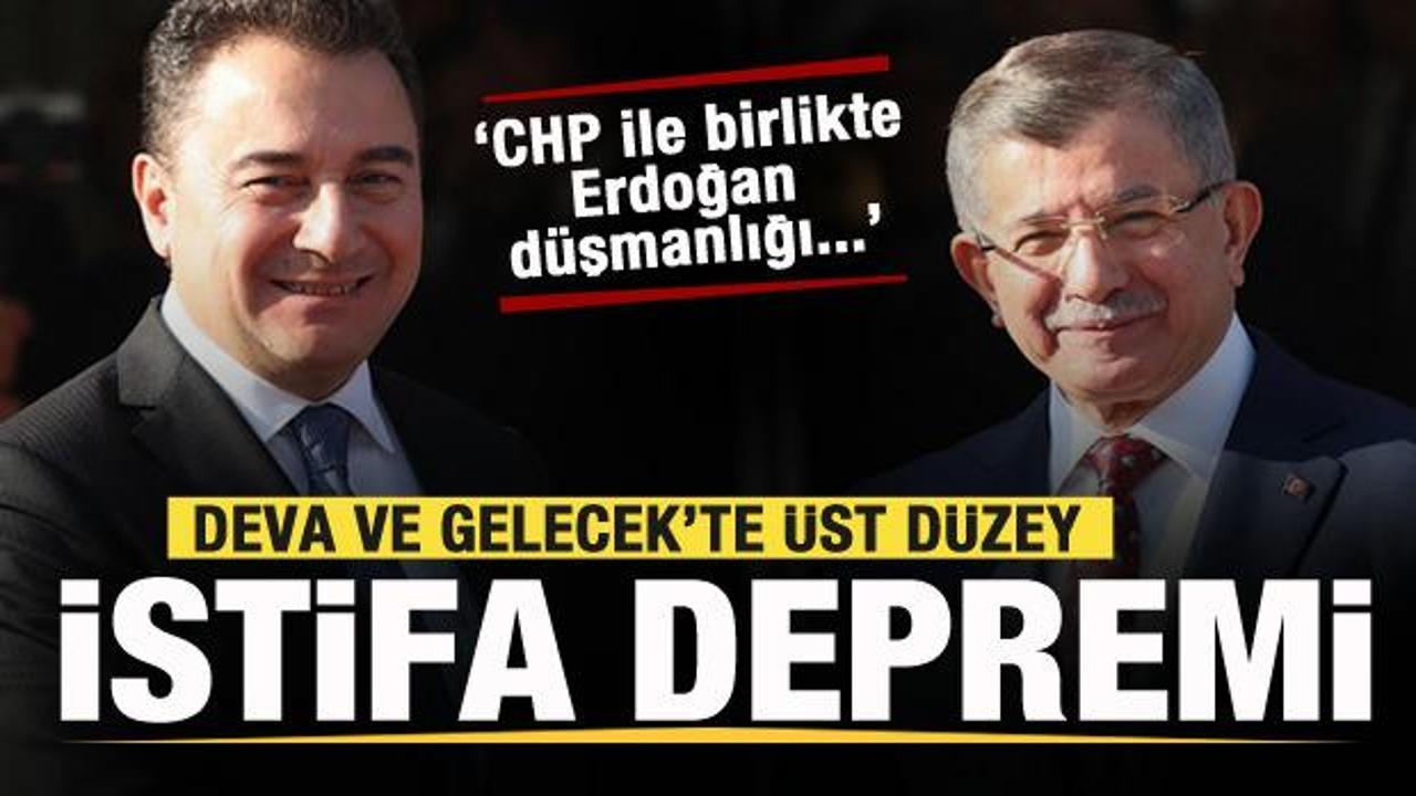 Gelecek ve DEVA Partisi'nde &uuml;st d&uuml;zey istifa depremi