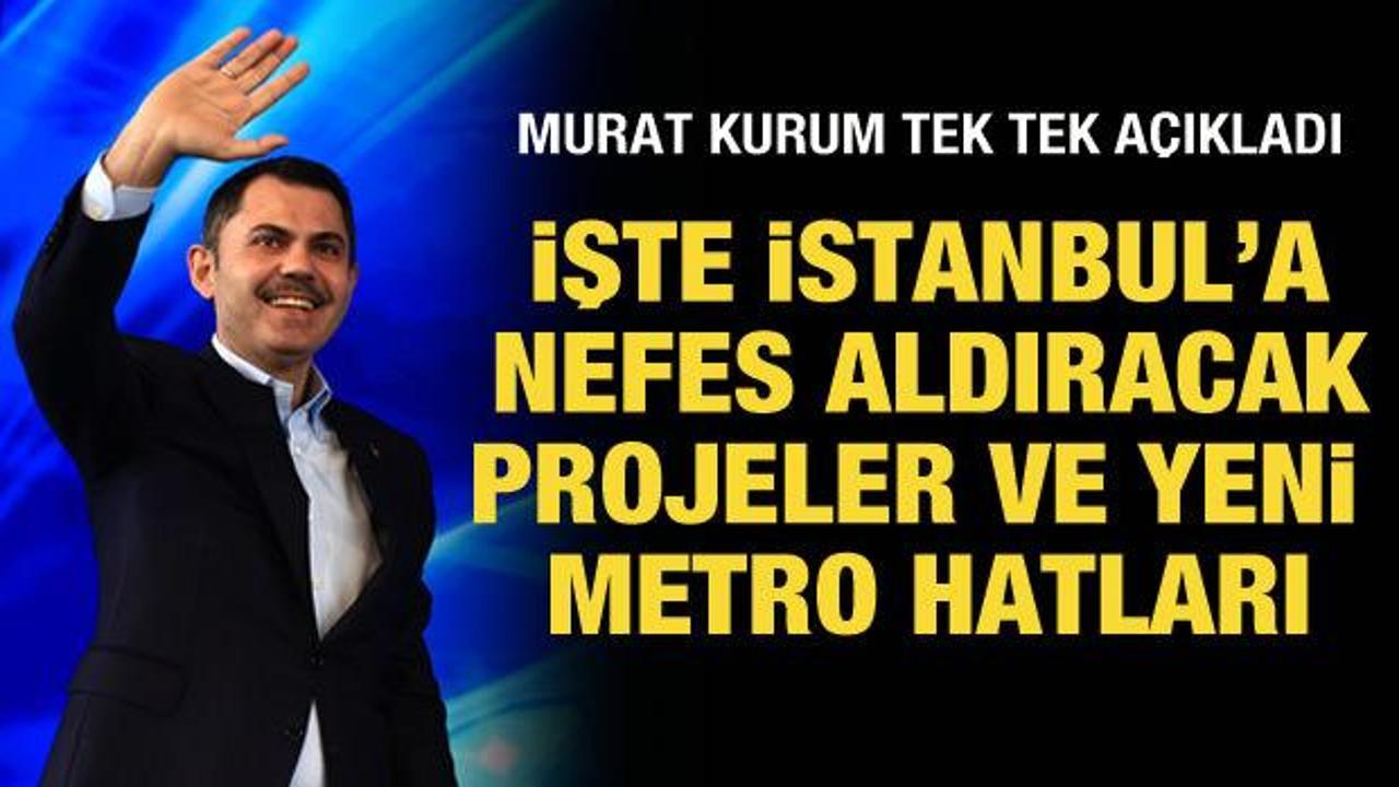 Murat Kurum tek tek a&ccedil;ıkladı: İşte İstanbul'a nefes aldıracak projeler!