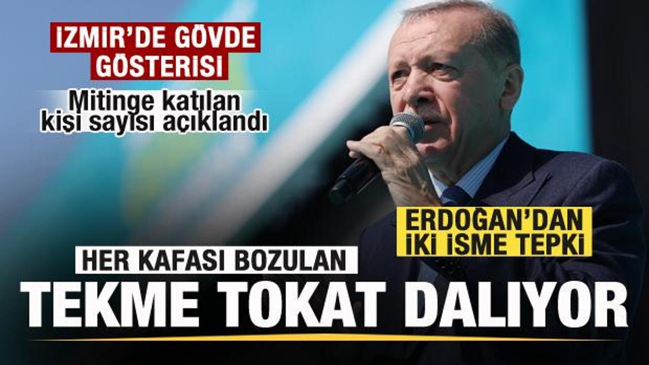 AK Parti'den İzmir'de g&ouml;vde g&ouml;sterisi! Erdoğan mitinge katılan kişi sayısını a&ccedil;ıkladı
