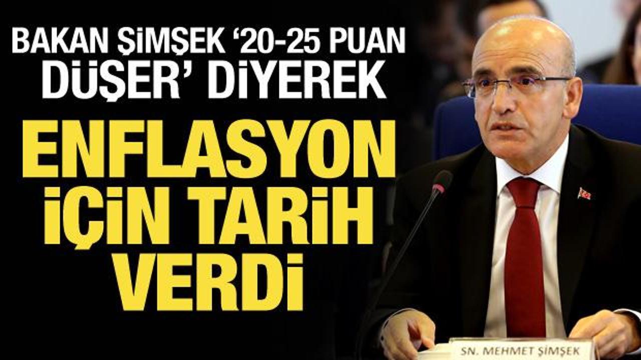 Bakan Şimşek'ten enflasyon açıklaması