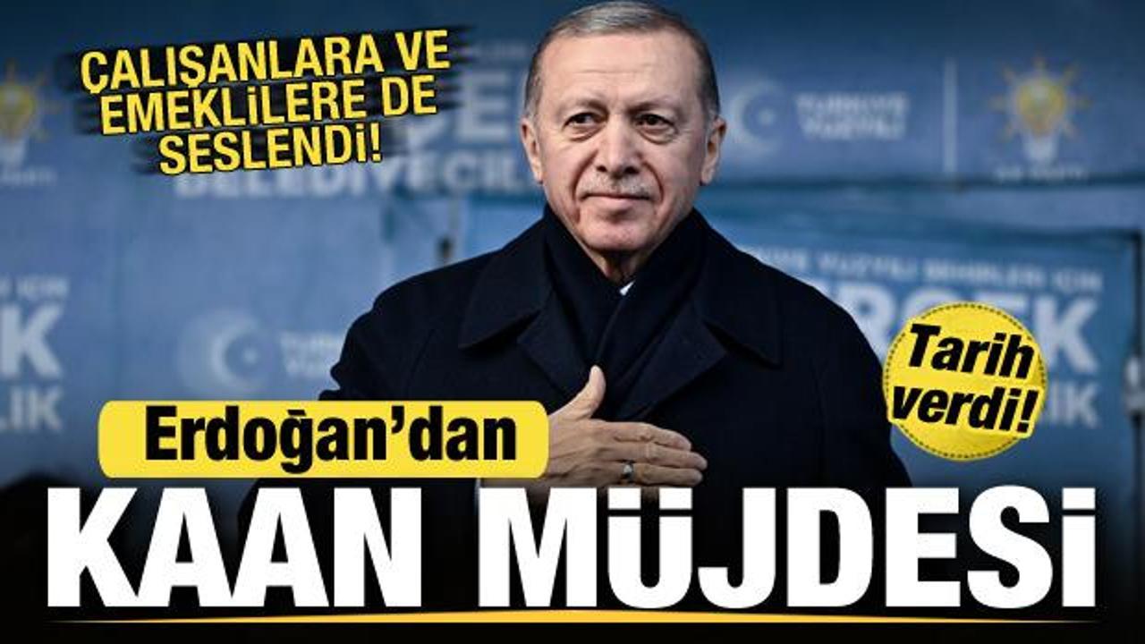 Erdoğan'dan KAAN müjdesi! Filoya gireceği tarihi açıkladı! Emeklilere de seslendi