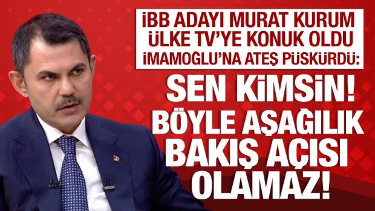 İBB Adayı Murat Kurum'dan İmamoğlu'na çok sert sözler!