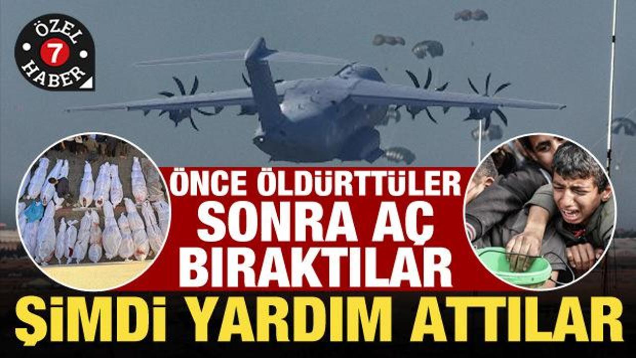 &Ouml;nce &ouml;ld&uuml;rtt&uuml;ler, sonra a&ccedil; bıraktılar şimdi havadan yardım attılar!