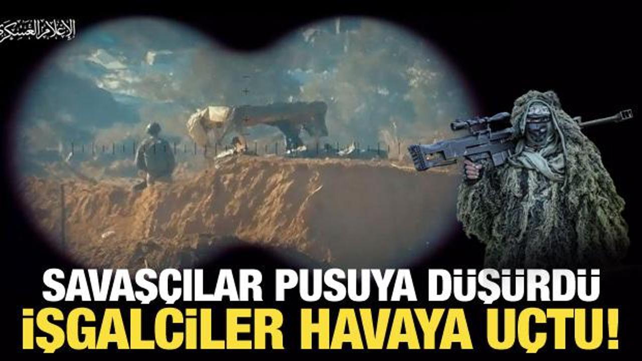 Savaş&ccedil;ılar pusuya d&uuml;ş&uuml;rd&uuml;, işgalci İsrail askerleri havaya u&ccedil;tu!