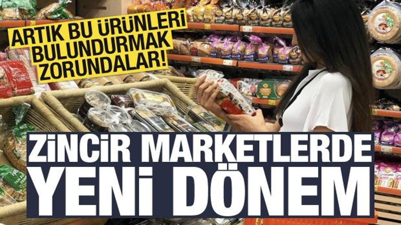 Zincir marketlere gl&uuml;tensiz &uuml;r&uuml;n zorunluluğu geldi