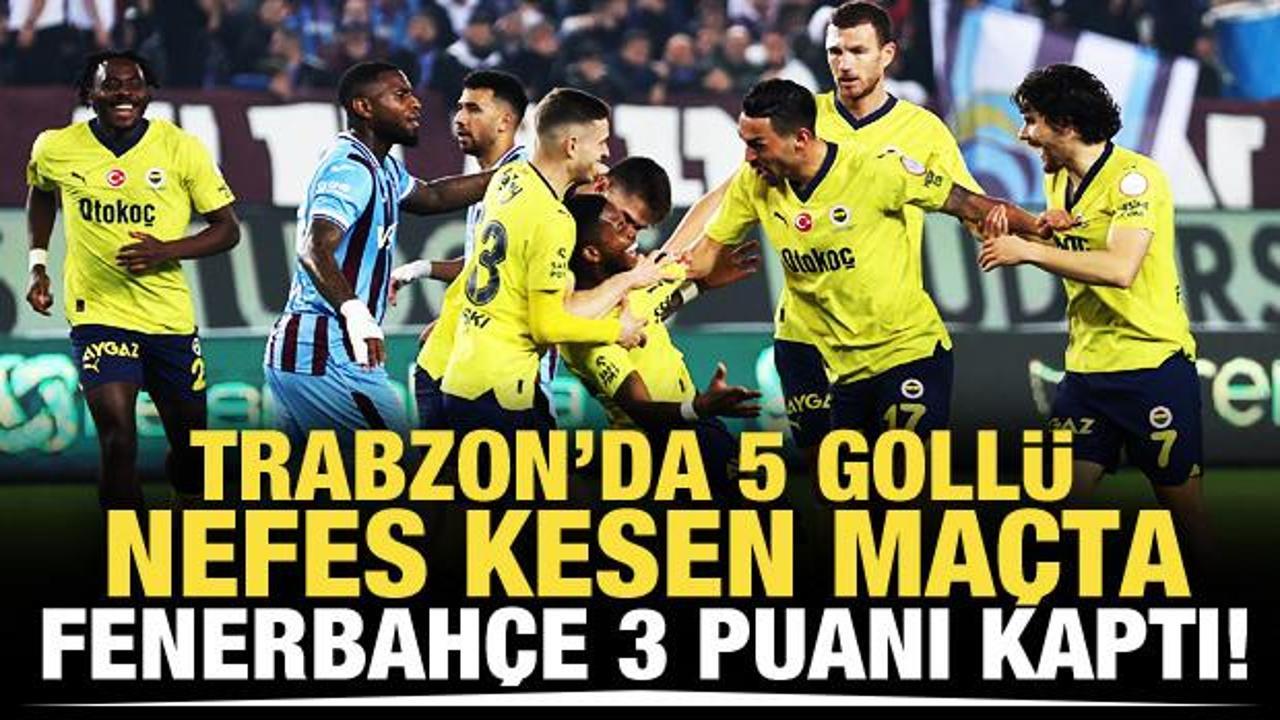 5 goll&uuml; nefes kesen ma&ccedil;ta Fenerbah&ccedil;e 3 puanı kaptı!