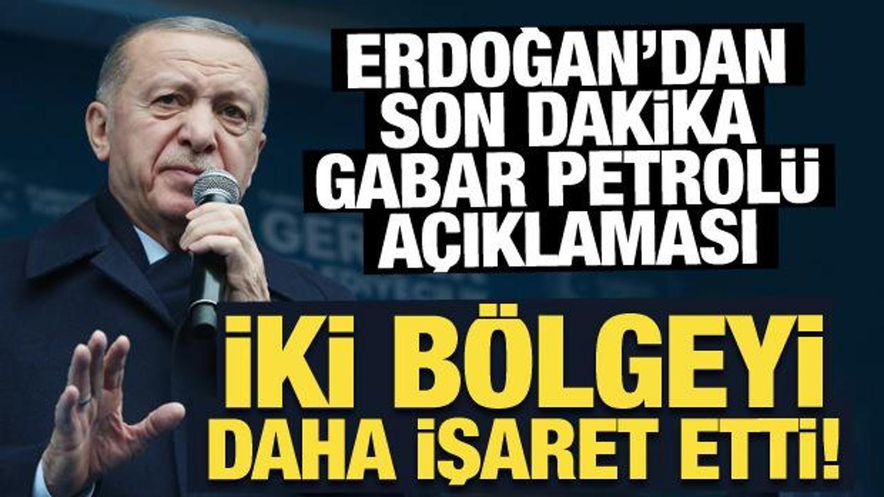 Son Dakika: Erdoğan'dan son dakika Gabar petrolü açıklaması: İki bölgeyi daha işaret etti!