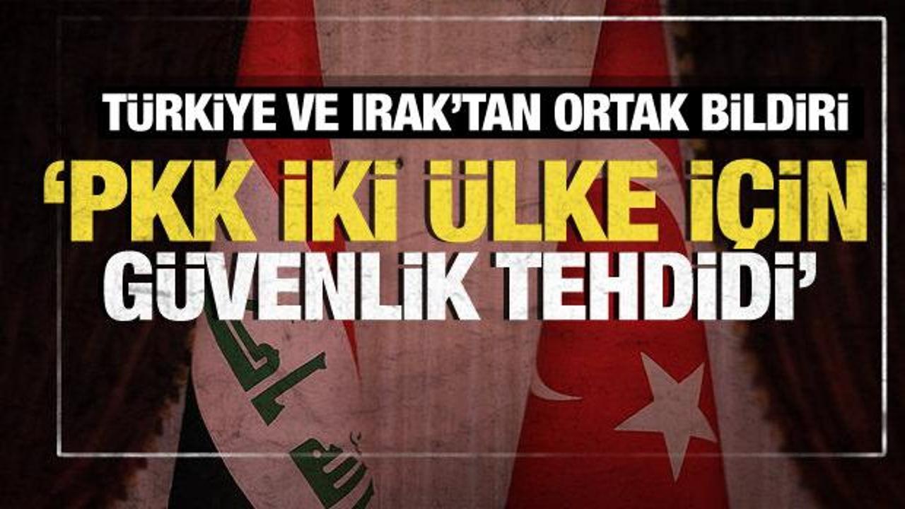 Türkiye ve Irak'tan ortak bildiri: "PKK güvenlik tehdidi"