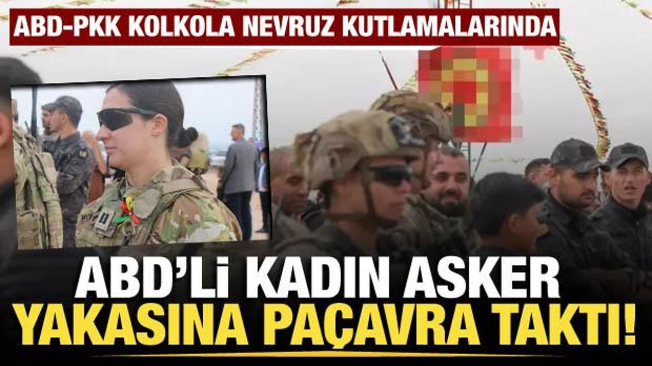 ABD askerleri, PKK paçavralarının açıldığı nevruz etkinliklerine katıldı