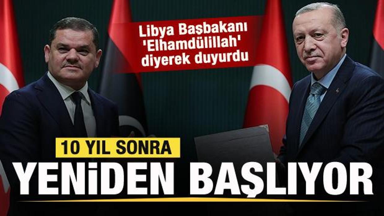  Libya Başbakanı 'Elhamd&uuml;lillah' diyerek duyurdu: 10 yıl sonra yeniden başlıyor