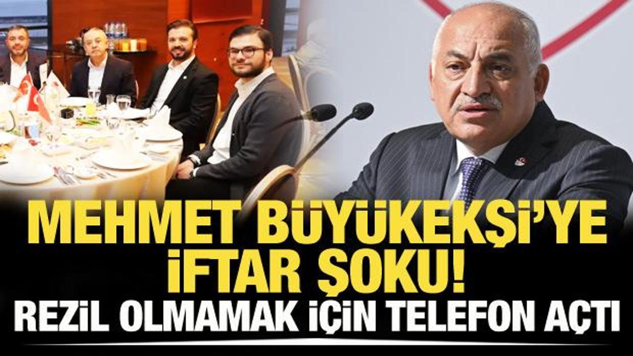 Mehmet Büyükekşi'ye iftar şoku! Rezil olmamak için telefon açtı