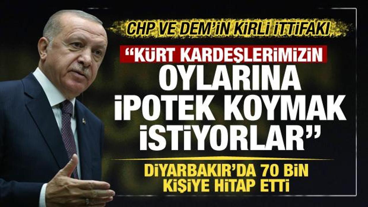 Cumhurbaşkanı Erdoğan Diyarbakır'da konuştu: Kürt kardeşlerim yok sayılmayı hak etmiyor