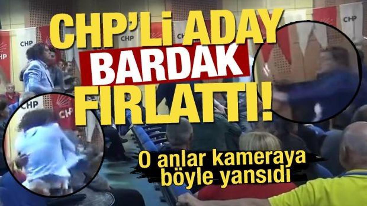 Parti toplantısında kavga çıktı! CHP’li aday bardak fırlattı!