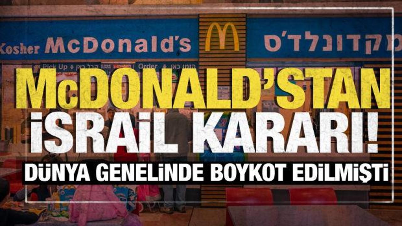 McDonald's, İsrail'deki franchise restoranlarını satın alacak