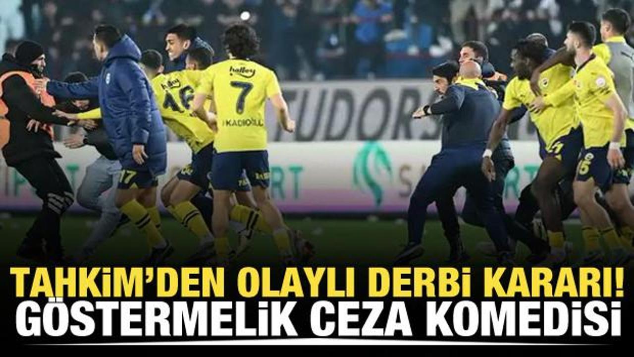 Tahkim'den olaylı derbi kararı! G&ouml;stermelik ceza komedisi