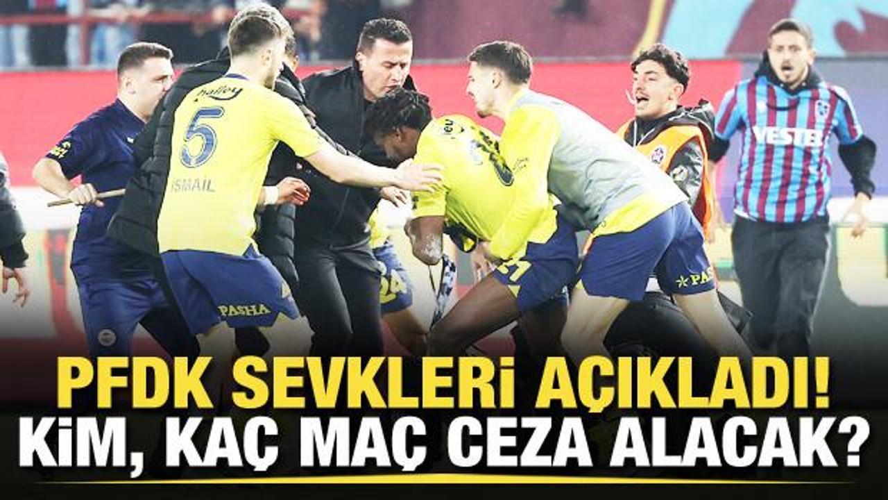 Trabzonspor-Fenerbahçe maçının PFDK sevkleri açıklandı!