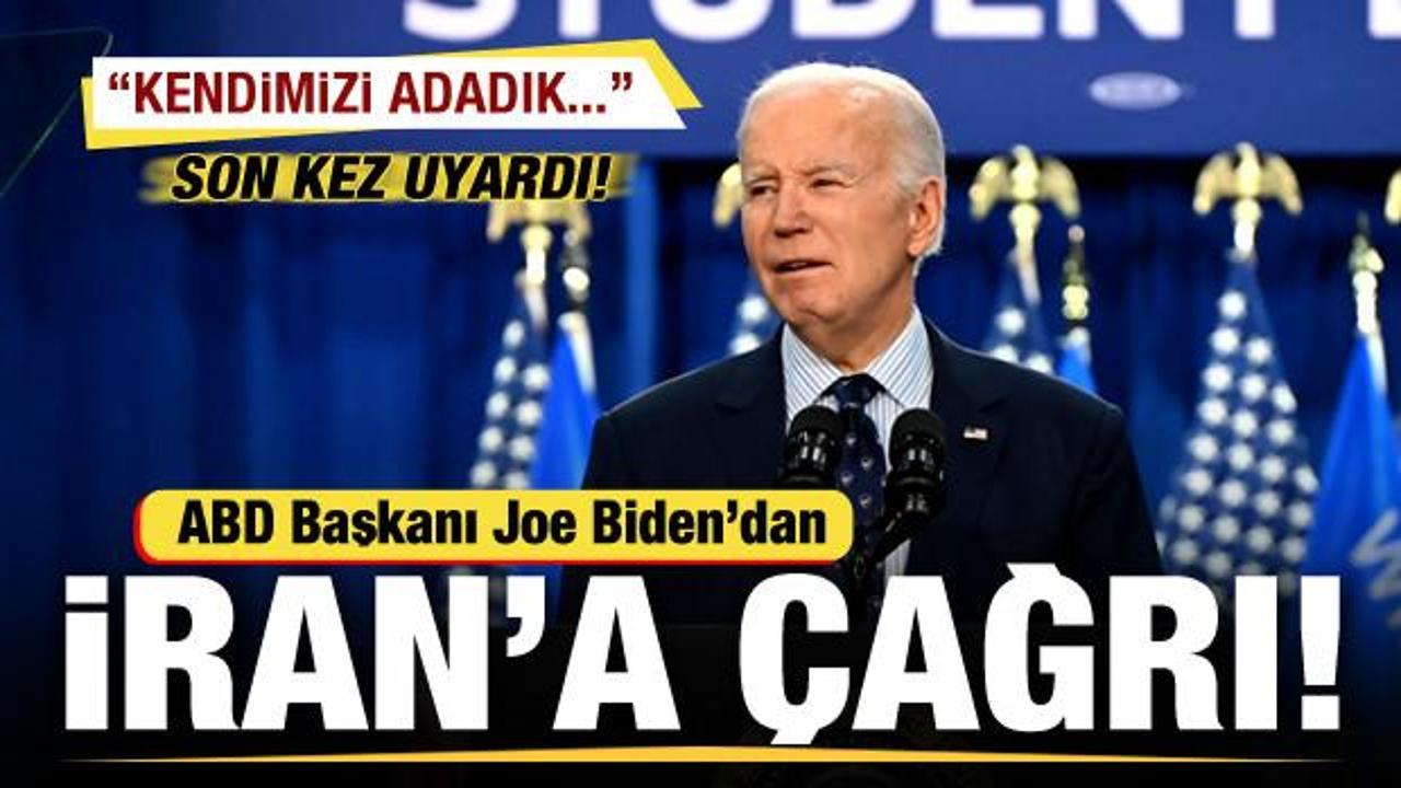 ABD Başkanı Joe Biden'dan İran'a çağrı! Son kez uyardı