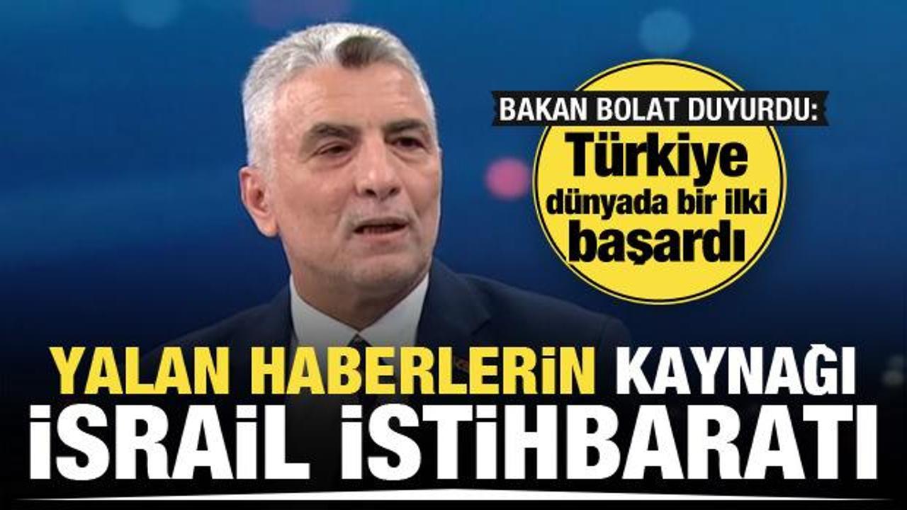 Bakan Bolat: D&uuml;nyada T&uuml;rkiye, İsrail'e ilk ambargoyu uygulayan &uuml;lke oldu